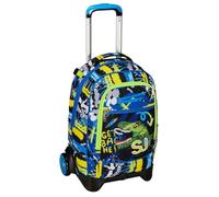 SJ GANG STYLE JAM GANG New Tech SJ Gang Puppies Trolley Blue One Size Backpack with Removable Square 3 in 1 Triple Utlizzo Primary School Children Laptop Backpack