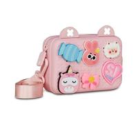 SJ Gang Style Jam Gang Personalised Girls Pink Handbag with Removable Brooches and Adjustable Shoulder Strap