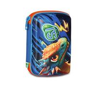 SJ GANG STYLE JAM GANG School Pencil Case Speed Pad + Dragon Glide, Blue, Mono Compartment Pen Holder with Removable Planks, Complete with Pens, Pencils, Colours, Accessories Backpack, Elementary
