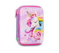 SJ Gang Style JAM Gang School Pencil Case Speed Pad + Fable Journey, Pink, Single Compartment Pen Holder with Removable Planks, Complete with Pens, Pencils, Colours, Backpack Accessories, Elementary