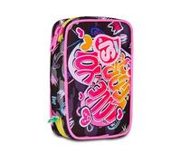 SJ GANG STYLE JAM GANG School Pencil Case Speed Pad, Multicoloured, Mono Compartment Pen Holder with Removable Planks, Complete with Pens, Pencils, Colours, Accessories Backpack, Elementary School