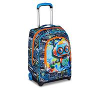 SJ GANG STYLE JAM GANG School Trolley Fixed, Blue, 2 in 1, Double Use, Trolley and Backpack, Elementary School Backpack, Child, blue, Taglia unica, modern