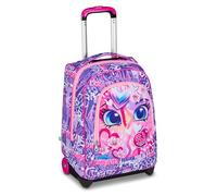 SJ GANG STYLE JAM GANG School Trolley Fixed Fuchsia, 2 in 1, Dual Use, Trolley and Backpack, Elementary School Backpack, Girl, Fuchsia, Taglia Unica, Modern
