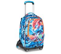 SJ GANG STYLE JAM GANG School Trolley Jack 8 Wheels Speed Animal Boy, Light Blue, 34L, Removable, Use Backpack, Cross-over System, Concealed Shoulder Straps, Bottle Pocket, Elementary and Medium