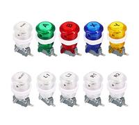 SJ@JX 10 PCS Arcade Game Push Buttons with Microswitch Logo X Y Start Select for PC MAME Raspberry Pi