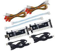 SJ@JX 2-Player LED USB Encoder to Arcade Joystick and LED Arcade Buttons for PC, MAME and Raspberry Pi
