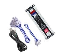 SJ@JX All-Button Arcade Controller with Raspberry Pi RP2040 Encoder, Multi-Platform Compatible, Custom RGB Lighting, Ultra-Low Latency Fight Game Joystick & Buttons for PC and Nintendo Switch