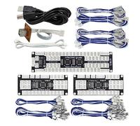 SJ@JX Arcade Game 4 Player USB Encoder Board Macro Command Zero Delay Gamepad Button Joystick Controller for Nintendo Switch PC PS3 Raspberry Pi Windows