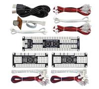 SJ@JX Arcade Game 4 Player USB Encoder Board Macro Command Zero Delay Gamepad Button Joystick Controller for Nintendo Switch PC PS3 Raspberry Pi Windows