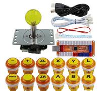 SJ@JX Arcade Game LED Controller Lamp USB Encoder Gamepad Cherry MX Microswitch Light Button 4-8way LED Joystick for Nintendo Switch PC PS3 Raspberry Pi MAME