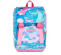 SJ Seven Mitama 4 Zip Expandable Backpack, Oceanvibes, Turquoise, Maxi Capacity, Double Compartment, Pre-shaped Backrest, Girl, Elementary School, turquoise, Taglia unica, Casual