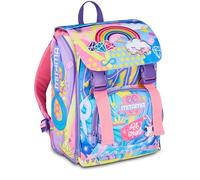 SJ Seven Mitama 4 Zip Expandable Backpack, Rainbow Dream, Lilac, Maxi Capacity, Double Compartment, Pre-shaped Backrest, Girl, Elementary School, lilac, Taglia unica, Casual