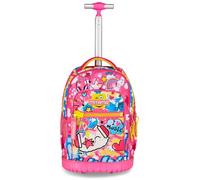 SJ Seven Mitama Catrock Run Maxi School Trolley Fuchsia, Double Compartment, Front Pocket, 2 Side Pockets, Elementary School and Leisure, Girl, Fuchsia, Taglia unica, Casual