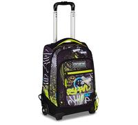 SJ Seven Mitama DR Junior Urban School Trolley Grey, with Mega Compartment and Double Handle, Elementary and Middle School, Leisure Trolley for Children and Boys, Grey, Taglia Unica, Casual
