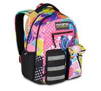 SJ Seven Mitama New Plus MUSIC STICKER Backpack, Pink, Elementary School Backpack, 30 L, Super Capacity, Ergonomic, Robust, for Girls, pink, Taglia unica, Casual