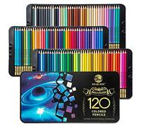 SJ STAR-JOY Gold Edition 120 Colored Pencils for Adult Coloring, Premier Color Pencils for Layering Shading Blending, Holiday Gifts for Artist Drawing, Oil Based Colored Pencils