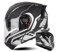 SJAPEX Modular Motorcycle Helmet, Flip Up Helmet, Full Face Modular Motorcycle Helmet with Double Visor, DOT/ECE Approved Large Helmet for Adults Men and Women 4,XL(61-62cm)
