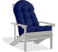SJASD Adirondack Chair Cushion, Waterproof Weather Resistant Cushions for Adirondack Chair Thickened High Back Rocking Chair Seat Cushion with Ties for Indoor and Outdoor(Color:Blue)