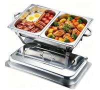 SJASD Chafing Dish Hot Serving Buffet Dishes Lids Buffet Server Food Warmers