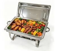 SJASD Full-Size Chafing Dish Buffet Set,Versatile Buffet Server Food Warmer
