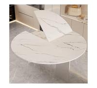 SJASD Large Round Foldable Table Top,120cm - 200cm(47.2-78.7in) Diameter Foldable Table Top Extender Space Saving,Round Foldable Table Top Only,White,Dla 59inch/150cm