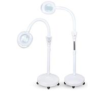 SJASD LED16X Floor Standing Magnifying Lamp, Floor Cold Light Magnifier for Embroidery Adjustable Arm Adjustable,Beauty Salon SPA Eyebrow Tattoo Reading HSGAV