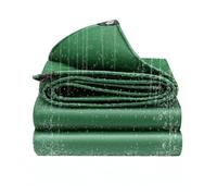 SJASD Tarpaulin Waterproof Heavy Duty 550g/m² 100% Waterproof Tarps Multi-Purpose Cover for Kennels Chicken Coops Fishpond Hay Log Pile Roof Trailer Outdoor Furniture Ground Sheet,Green,6x8m