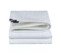 SJASD Waterproof Tarpaulin Heavy-Duty for Outdoor,UV/Tear Resistant PVC Tarpaulin Sheet with Reinforced Grommets for Garden Furniture & Ground Use,White,6x8m