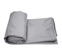 SJASD Waterproof Tarpaulin Heavy-Duty for Outdoor,UV/Tear Resistant PVC Tarpaulin Sheet with Reinforced Grommets for Garden Furniture & Ground Use,Grey,6x8m