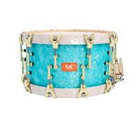 SJC Drums 14 x 8" Custom Snare Aqua & Aged White Pearl