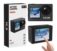 SJCAM SJ4000 Dual Screen Action Camera 4K Video 2.0 Inch LCD with 1.3 Inch Selfie Display 170° Wide Angle f2.2 Aperture EIS Stabilization 30m Waterproof with Case 80 Mins Recording Compact 5.9×4.2×3cm
