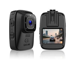 SJCAM A10 Body Worn and Car Dash Camera with Night Vision IP65 Waterproof 450 Mins Long Battery 140° Wide Angle 12MP Photo 2.4GHz WiFi Compact 8.3×5.7×3.8cm for Security Guard Police Law Enforcement V