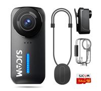 SJCAM C110 Magnetic Mini Body Camera,4K 200min | 64GB Card Bodycam with Audio & Video Recording, EIS Stabilisation,8x Zoom,30M Waterproof Pocket Action Cam WIFI Vlogging Camera,f/2.0 POV Cam,Black