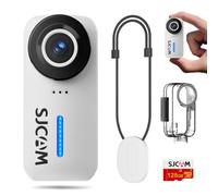 SJCAM C110 Mini Body Camera, 128GB Card, 4K 200min | 30M Waterproof Action Camera with Audio & Video Recording, EIS Stabilisation, 8x Zoom, Pocket Bodycam, WIFI Vlogging Camera, f/2.0 POV Cam, White
