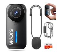 SJCAM C110 Plus Magnetic Mini Body Camera,4K 170° Fov|64GB Card Bodycam with Audio & Video Recording, 6-axis Stabilisation,8x Zoom,30M Waterproof Pocket Action Cam Vlogging Camera,f/1.8 POV Cam,Black