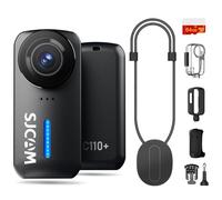 SJCAM C110Plus Magnetic Combo, 4K POV Pocket Action Camera,170° FOV, 6-Axis Stabilization,Mini Body Camera, Waterproof, Wearable cam for travel sport,Built-in Mic for Vlogging, with Helmet Mount,Black
