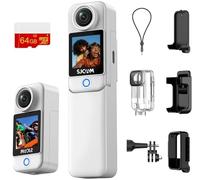 SJCAM C300 4K Pocket Action Cam,7H Long Power,Super 6-Axis Stabilization Handheld Vlog Camera,Dual-Touch Screen 154° Wide FOV Video Action Camera,30M Waterproof,portable for travel,POV,hiking,Vlogging