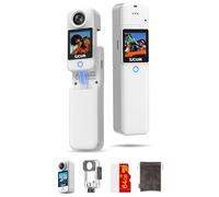 SJCAM C300 4K Pocket Action Cam,7H Long Power,Super 6-Axis Stabilization Handheld Vlog Camera,Dual-Touch Screen Action Camera,30M Waterproof,Portable for Travel,POV,Hiking,Vlogging (32GB Card),Gifts