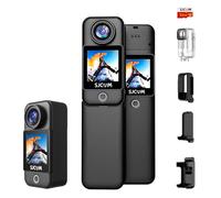 SJCAM C300 Action Camera 4K30fps, 1.33 Inch Dual Touchscreen Sports Camera, 2.4G/5G Dual WiFi 20MP Helmet Camera, 6-axis EIS Underwater Camera 30 m Waterproof with 2800 + 1000 mAh Dual Battery
