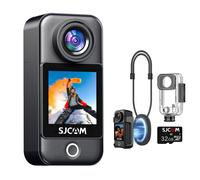 SJCAM C300 Pocket 4K Action Camera with 6-Axis EIS Stabilization 1.3 Inch Touch Screen 120 Mins Recording Ultra Compact 6.8×3.2×2.6cm 30m Waterproof with Case 20MP Photo Fast 5GHz WiFi to Phone Slow M