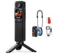 SJCAM C300 Vlogging Combo, 4K Pocket Action Camera,7Hour Power,6-Axis Stabilization,Dual-Touch Screen 154° Wide FOV Video Body Camera,Waterproof,Live Streaming,with Tripod Kits,64G Card,Black