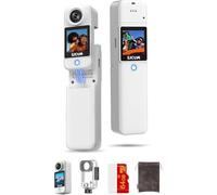 SJCAM C300 Vlogging Combo,with 64GB Card,4K Action Camera,7H Power,6-Axis Stabiization,Detachable Design Pocket&Handheld Camcorder,Magnetic Wearable Body Cam,170°POV Sports Camera for Outdoor,White