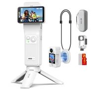 SJCAM C400 128GB Vlogging Camera, Pocket Handheld 4K Action Camera, 7H Power | 6-Axis Stabilizer Camcorder, 1.3"+2.29'' Dual Screens, Travel Video Camera for Recording, Content Creator camera