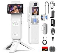 SJCAM C400 32GB Card,4K Handheld Vlogging Camera for YouTube,7H Power,6-Axis Stabilisation Pocket Action Camera Waterproof,2.29'' Touch Screen Travel Video Camera for Recording,Creator Camcorder