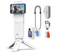 SJCAM C400 64GB Vlogging 4K Pocket Handheld Camera,7H Power, 6-Axis Stabilization Action Camera, 2.29'' Touch Screen, 30M Waterproof Wearable Body Cam,Vlogging Camera for YouTube Live Streaming,White