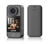 SJCAM C400 Pocket Action Camera 4K Video with 6-Axis Gyro Stabilization 1.3 Inch Touch Screen Compact 6.8×3.2×2.6cm Portable 172 Mins Battery Waterproof 30m with Case Fast 5GHz WiFi to Phone 16MP Phot