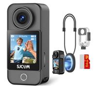 SJCAM C400 Pocket 64GB 4K Wearable Body Camera,154° FOV|1.3" Touchscreen Pov Cam,6-Axis Stabilization Mini Pocket Action Camera,30M Waterproof |-20℃ Ski Camera,Video Camera for Cycling