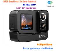 SJCAM SJ20 Dual Lens Action Camera 4K 30fps 20MP, 2.29"+1.3" Dual Screen 8X Zoom