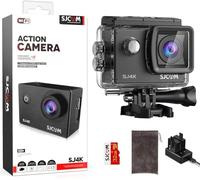 SJCAM SJ4K Action Camera 4K30fps WiFi Camera, 98FT/30M Underwater Waterproof Camera with 40MP UHD image, EIS Stabilization, 170°FOV 5X Digital Zoom with 2 Batteries, Helmet Mount Accessories Kits