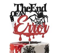 SJcysrilla Halloween The End of An Error Cake Topper In My Divorced Era Divorce Party Decorations for Women Black Glitter